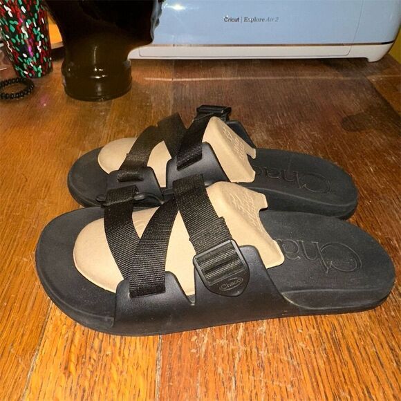 Chaco Men's Chillos Slide Sandals Black Size 12 Casual Summer - Picture 1 of 9